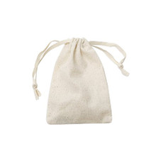 3" W x 4" Beige Linen Bag per pkg. 12